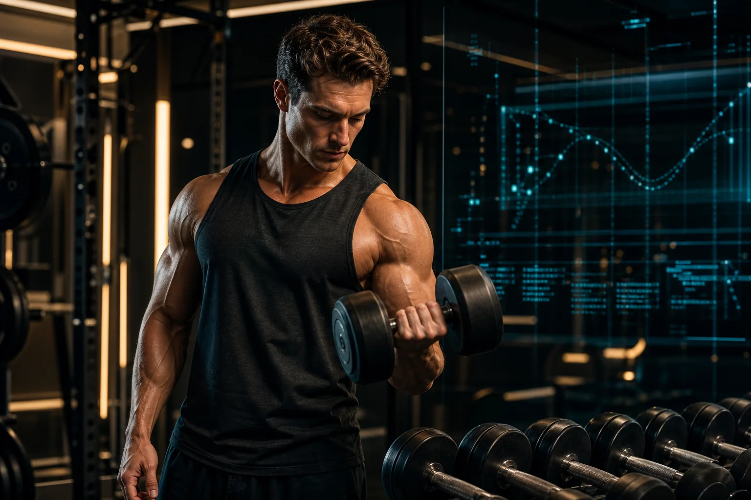 Athlete lifting in a premium performance gym